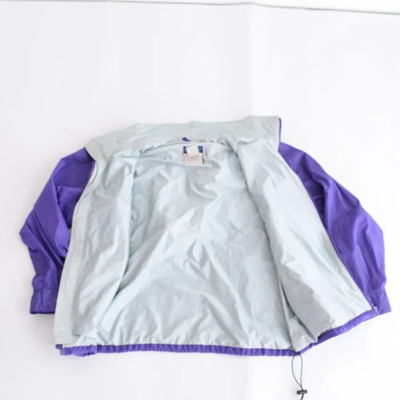 Vintage Banff Purple Gore-tex w Hidden Hood & Reflective Strips Windbreaker L - Picture 14 of 15